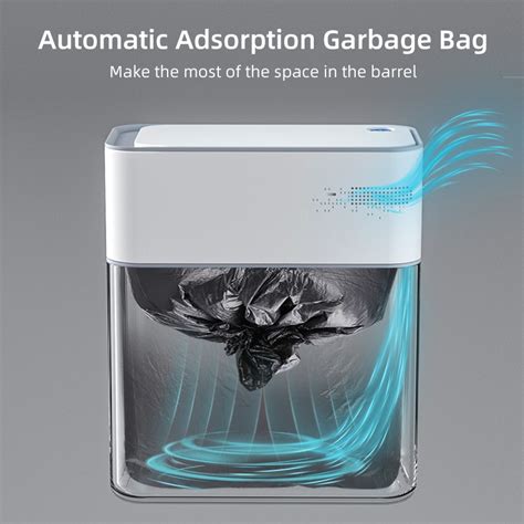 14l Smart Bathroom Trash Can Automatic Bagging Electronic Trash Can ...