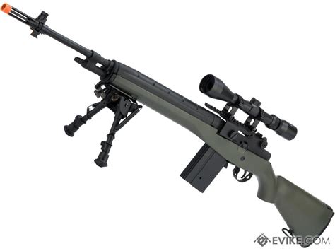 AGM MP008 M14 Airsoft AEG Battle Rifle w/ Scope Mount (Color: OD Green / Add Bipod), Airsoft ...