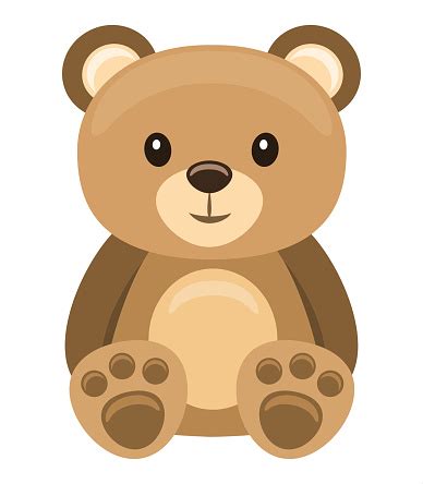 Brown Teddy Bear Stock Illustration - Download Image Now - iStock