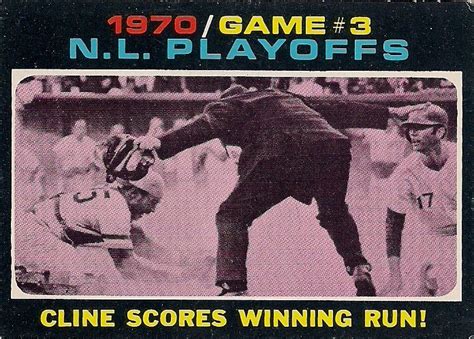 Topps 1971: no. 201 - 1970 n.l. playoffs, game 3