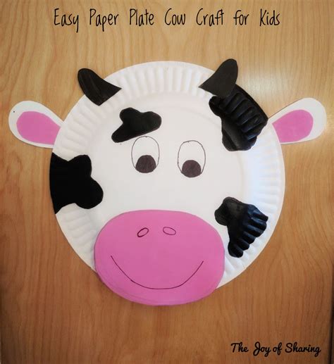 The Joy of Sharing: Paper Plate Cow Craft