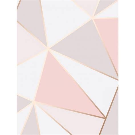 Apex géométrique fond d'écran rose or - 10.05m x 5 | Papier peint rose, Chambre d'or, Papier peint