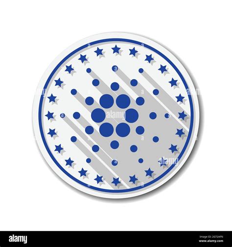 Cardano coin. Crypto currency blockchain coin Cardano ADA symbol vector ...