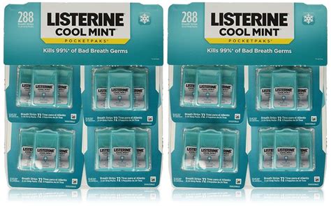 Cool Mint Listerine Pocketpacks 288 Breath Strps (2 Pack) - Walmart.com | Listerine cool mint ...