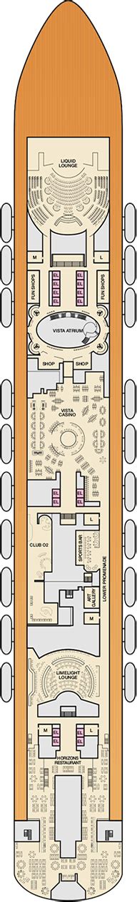 Carnival Vista Deck plan & cabin plan