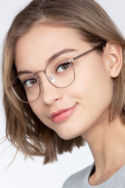 Rose Gold Square Prescription Eyeglasses-Medium Full-Rim Metal Eyewear ...