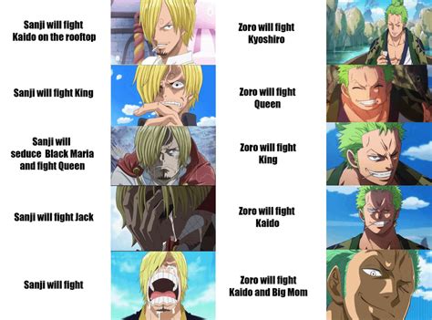 Sanji vs Zoro expectations : MemePiece