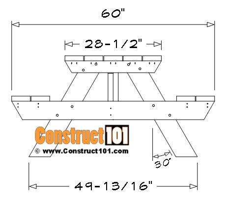 8 Foot Picnic Table Plans | DIY Projects - Construct101