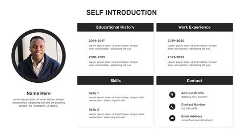 Self Introduction Google Slides Template - SlideKit