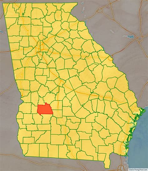 Map of Sumter County, Georgia - Địa Ốc Thông Thái