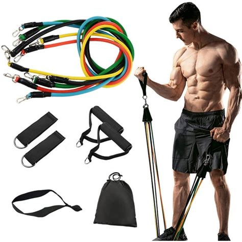 Exercise Fitness Resistance Bands Set Home Fitness Stretch Workout Fitness Set Bodybuilding ...