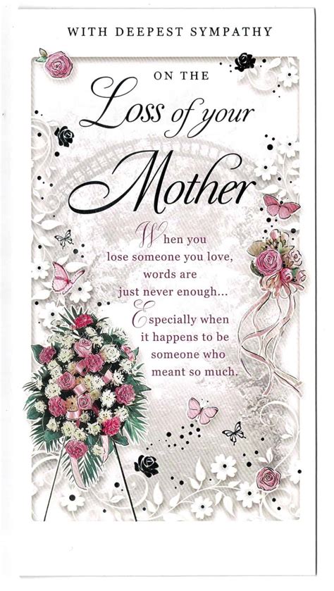 Mother Sympathy Card On The Loss Of Your Mother | eBay