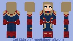 Captain Marvel (Avengers Endgame Opening) Minecraft Skin