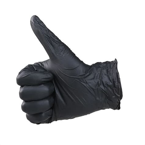 100pcs Tattoo Gloves Disposable Soft Black Medical Nitrile Sterile ...