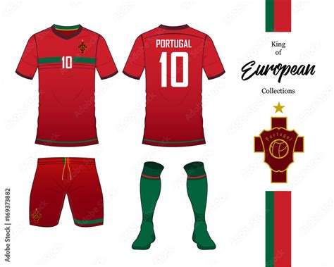 Portugal football national team uniform. Soccer jersey or football kit ...