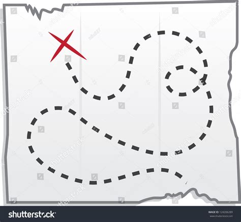 Isolated Treasure Map X Marking Spot Stock Vector (Royalty Free ...