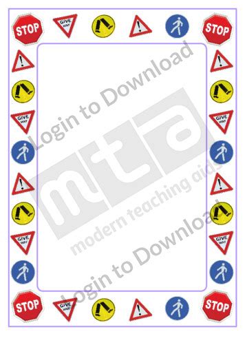 Safety On The Road Clipart Borders