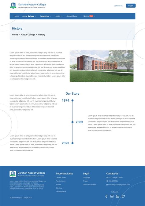 College Website Design on Behance