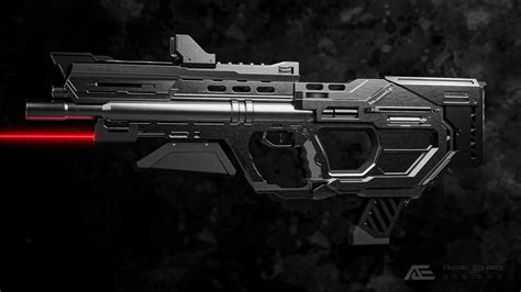 Andrei Eduard - Sci-Fi SMG Weapon Concept Art