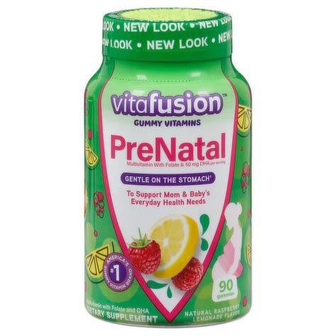 Vitafusion Gummy Vitamins, Prenatal, Raspberry Lemonade Flavor