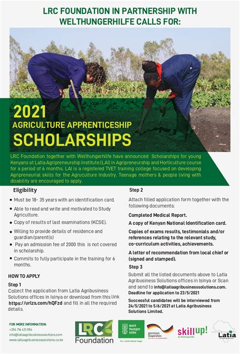 Agriculture Apprenticeship Scholarships – Development Info Center