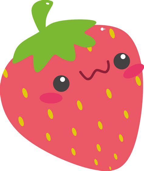 Kawaii Strawberry Clipart - Png Download - Full Size Clipart (#5613629) - PinClipart