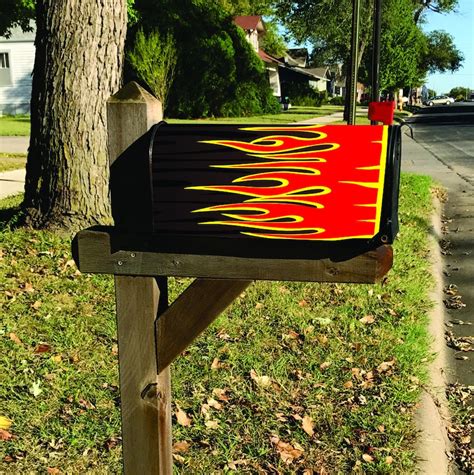 Flames Mailbox Wrap Mailbox Cover Available in Four Color - Etsy