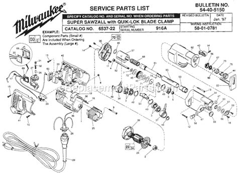 Milwaukee Sawzall Parts Diagram