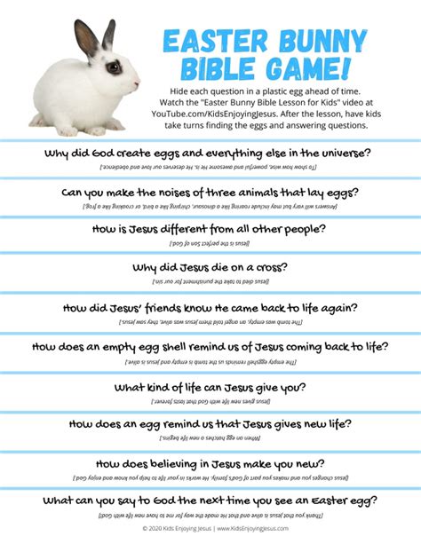 Easter Bunny Bible Game – Kids Enjoying Jesus