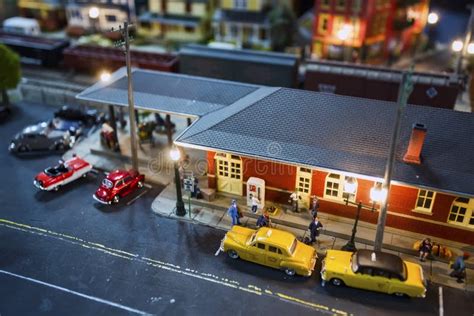 Model Train Station Diorama Scene Editorial Image - Image of miniature ...