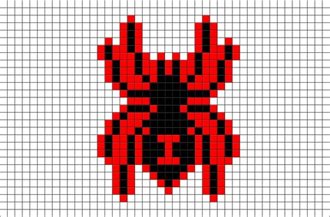 Spider Pixel Art | Spiderman pixel art, Easy pixel art, Pixel art