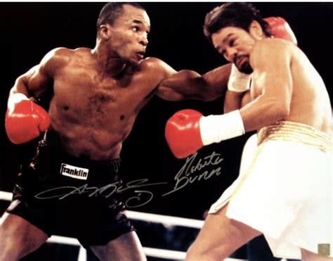 Sugar Ray Leonard vs. Roberto Duran Dual signed 16x20 Photo (ASI COA ...