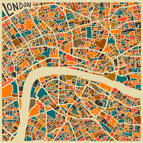 Abstract Artist Jazzberry Blue Creates Colorful, Modern Maps Of Major Cities | HuffPost