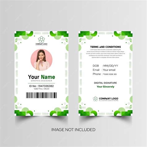 Premium Vector | Simple design mockup name and id card 5