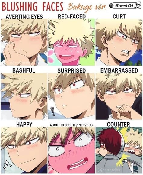 Pin by Uzumakikorra on Bakugou Katsuki | Blushing face, My hero ...