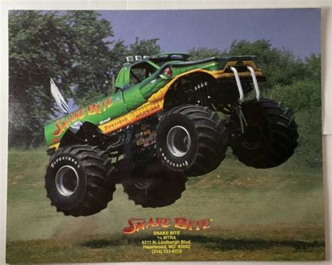 Snake Bite Monster Truck Poster (8x10) Vintage Monster Trucks | #3931603753