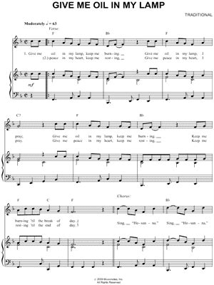 "Give Me Oil in My Lamp" Sheet Music - 3 Arrangements Available ...