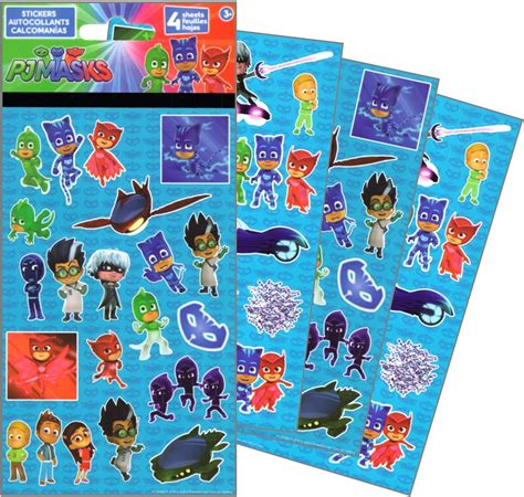 Buy PJ Masks Stickers - 4 Sheets of Stickers at Ubuy India