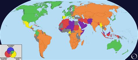 Countries that do NOT recognize the state of Israel [2000x1000] : r/MapPorn