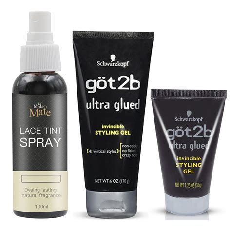 Got2b Glued Spray Hair Styling Gel Got2b Glued Gel+lace Tint Spray For ...