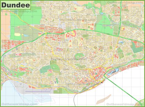 Detailed map of Dundee