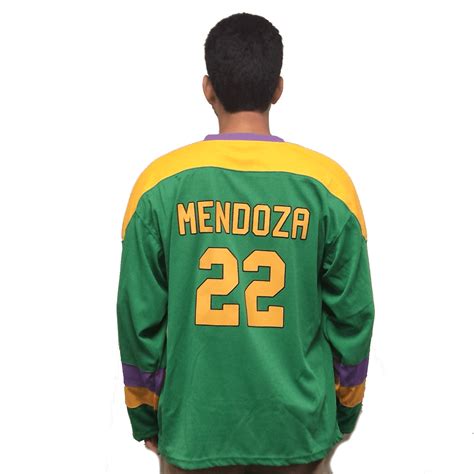 Luis Mendoza #22 Mighty Ducks Movie Hockey Jersey 90s D2 Costume Sweater Uniform - Walmart.com