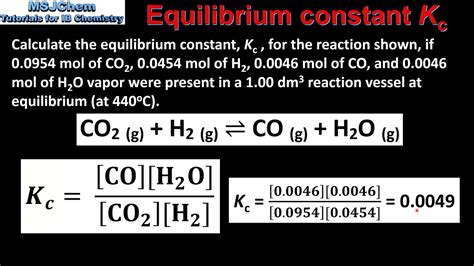 R2.3.2 / R2.3.3 Equilibrium constant, Kc - YouTube