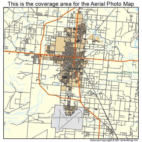 Aerial Photography Map of Roswell, NM New Mexico