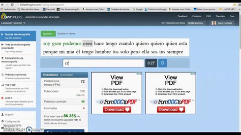 Test de mecanografía, prueba tu velocidad eres rápido? puedes ir más rápido! - YouTube