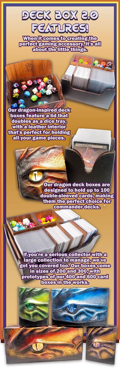 Dragon Deck Boxes 2.0 by EmBrace Leather - Gamefound