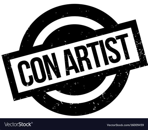 Con artist rubber stamp Royalty Free Vector Image