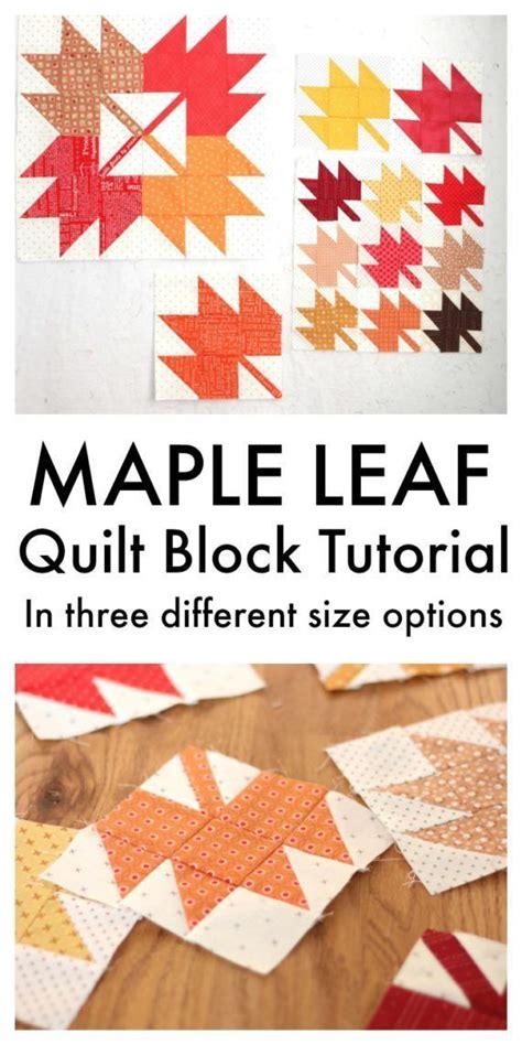 Maple Leaf Quilt Block Tutorial | Quilt block tutorial, Fall quilt patterns, Quilt blocks