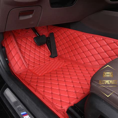 Luxurious Red/Black Floor Mats/Car Mats- Custom Made – All Time Mats