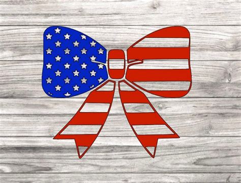 American Flag Bow Decal | Etsy